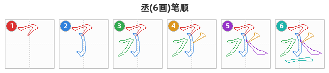 丞笔顺分解图