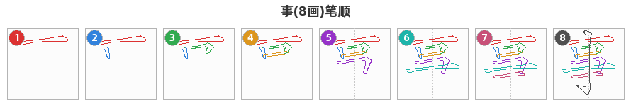 事笔顺分解图