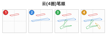 云笔顺分解图