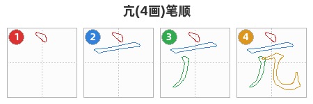 亢笔顺分解图