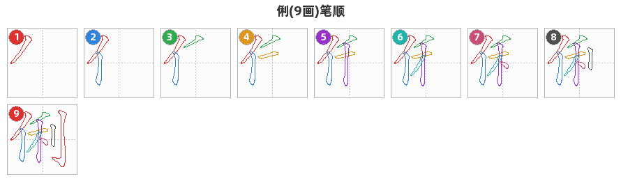 俐笔顺分解图