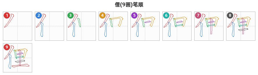 俚笔顺分解图
