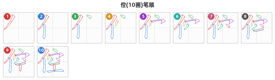 倥笔顺分解图
