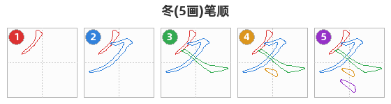 冬笔顺分解图