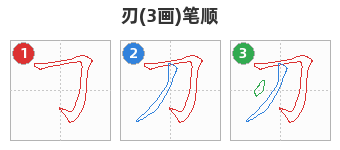 刃笔顺分解图