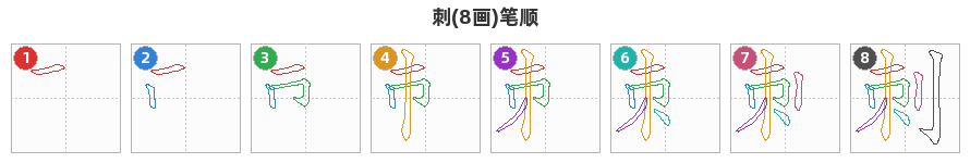 刺笔顺分解图