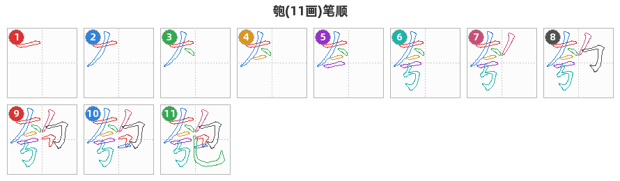 匏笔顺分解图