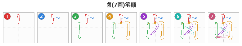 卤笔顺分解图