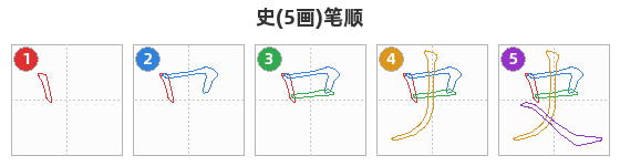 史笔顺分解图