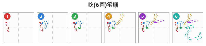 吃笔顺分解图