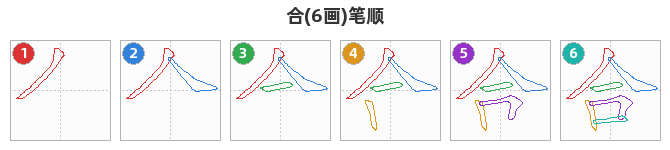 合笔顺分解图