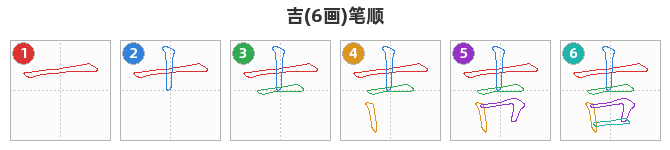 吉笔顺分解图