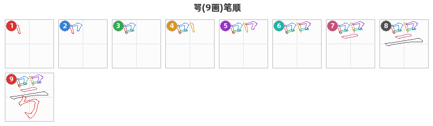 咢笔顺分解图