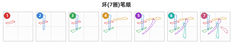 坏笔顺分解图