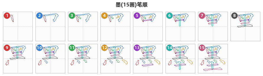 墨笔顺分解图