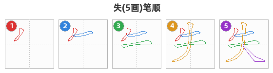 失笔顺分解图