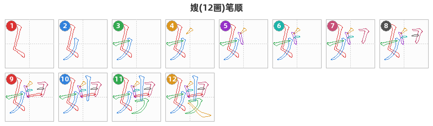 嫂笔顺分解图
