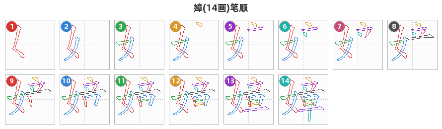 嫜笔顺分解图