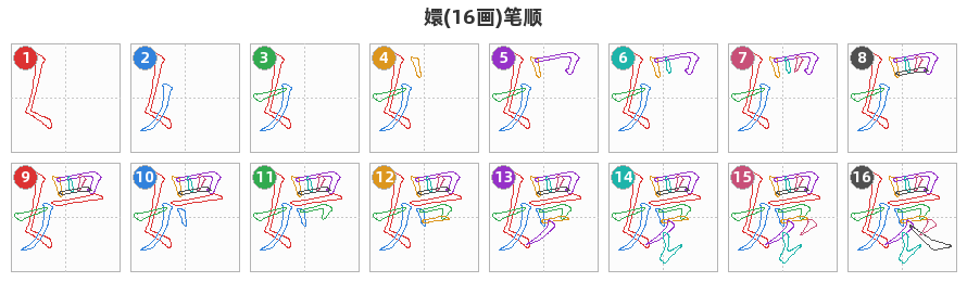 嬛笔顺分解图