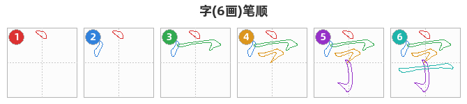 字笔顺分解图