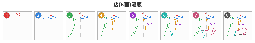 店笔顺分解图