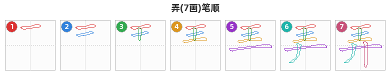 弄笔顺分解图