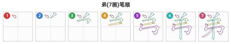 弟笔顺分解图