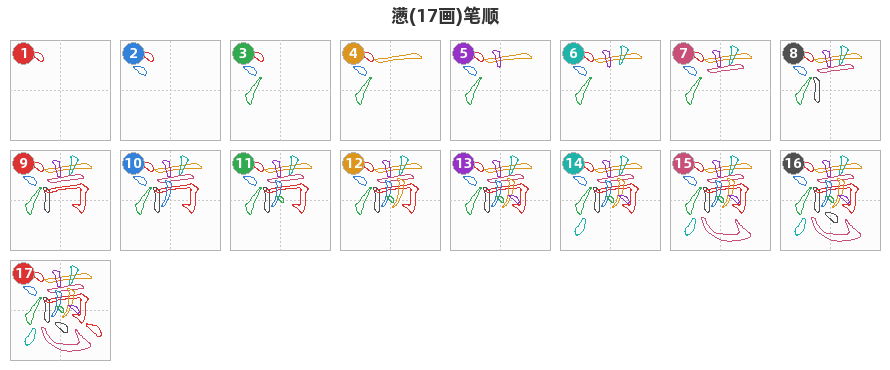 懑笔顺分解图