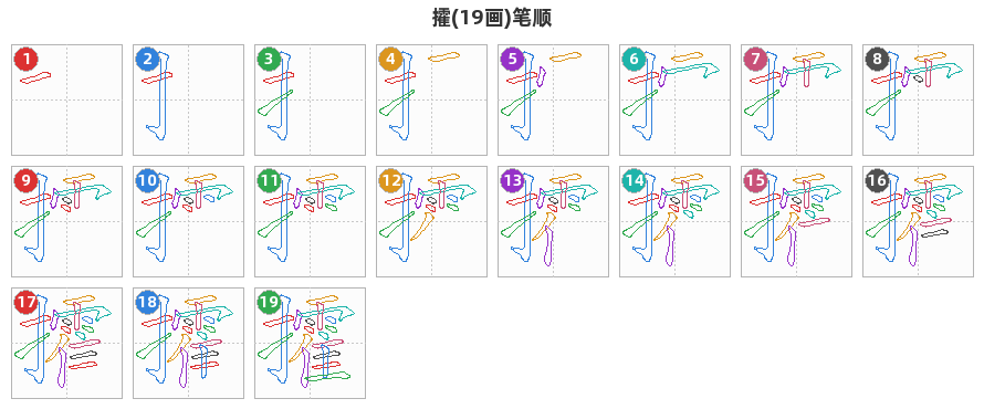攉笔顺分解图