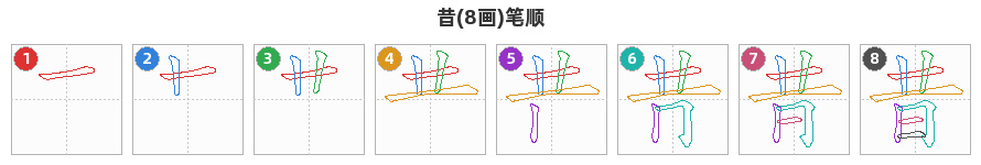 昔笔顺分解图