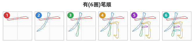 有笔顺分解图