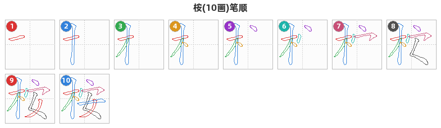 桉笔顺分解图