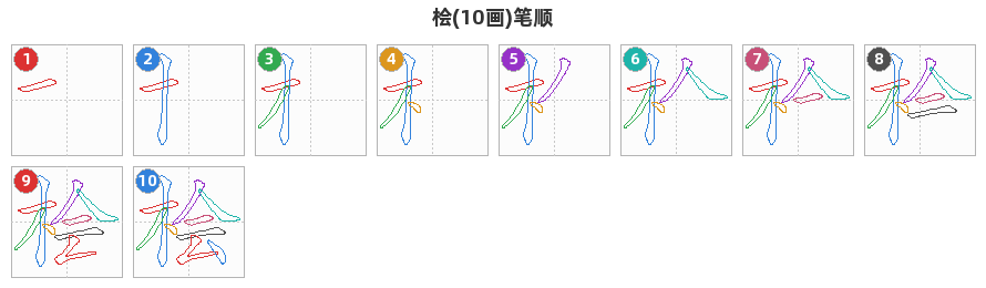 桧笔顺分解图