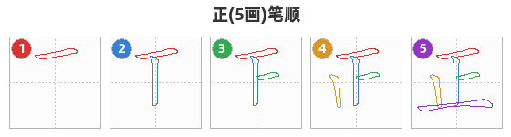 正笔顺分解图