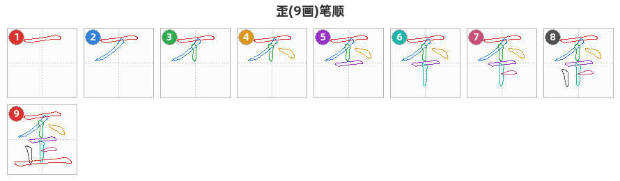 歪笔顺分解图