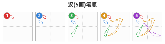 汉笔顺分解图