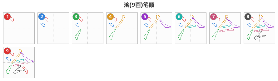 浍笔顺分解图