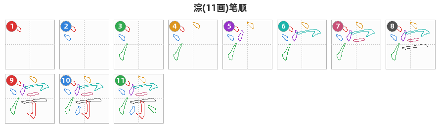 淙笔顺分解图