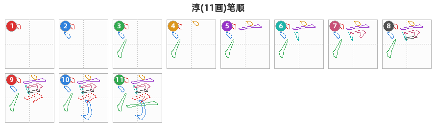 淳笔顺分解图