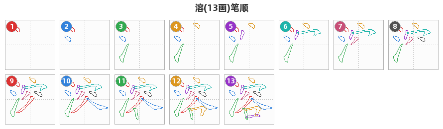 溶笔顺分解图