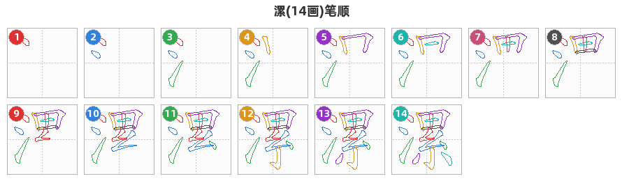 漯笔顺分解图