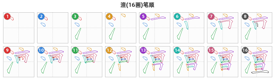 澶笔顺分解图