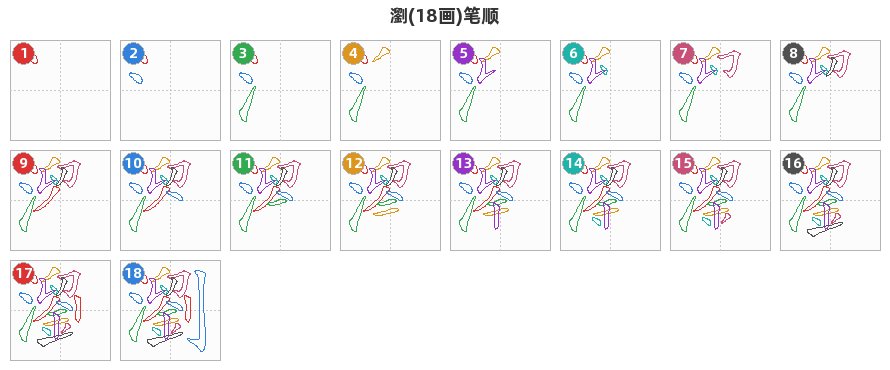 瀏笔顺分解图