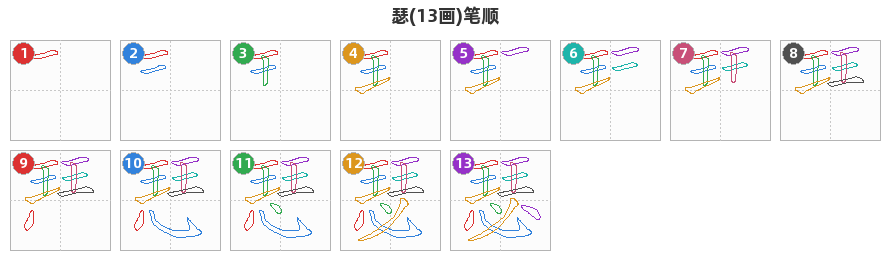 瑟笔顺分解图
