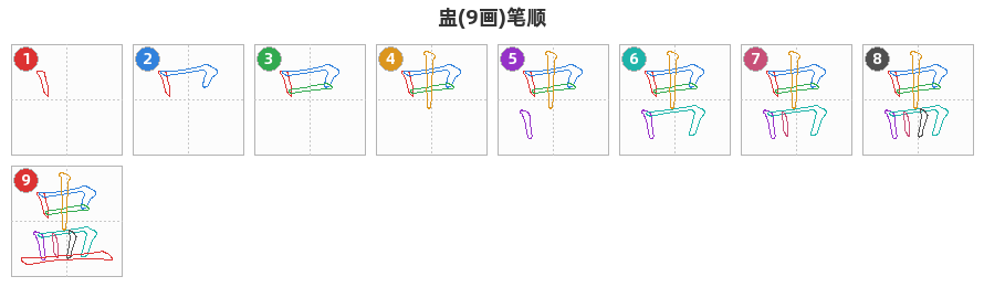 盅笔顺分解图