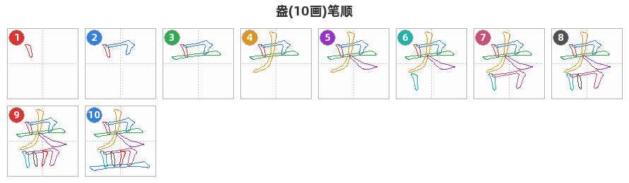 盎笔顺分解图