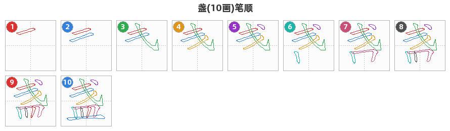 盏笔顺分解图
