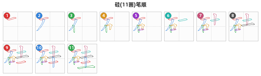 硅笔顺分解图