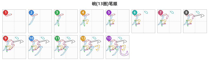 碗笔顺分解图