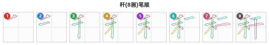 秆笔顺分解图
